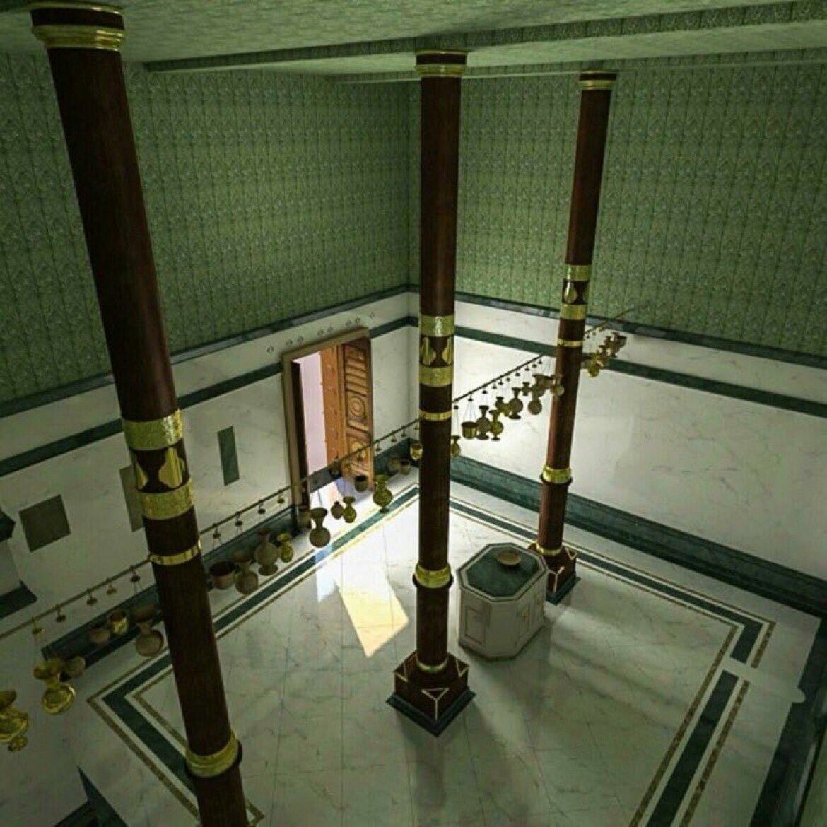 The pillars of the Ka'ba.