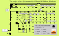 The map of Masjid al-Nabi where number 2 shows the location of the Sarir pillar.